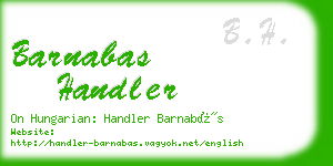 barnabas handler business card